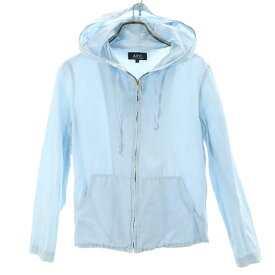 古着 A.P.C. アーペーセー 日本製 長袖 ジップパーカー S ブルー系 レディース 【中古】 【PD】
