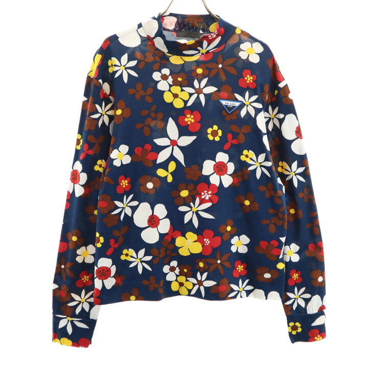 楽天市場】古着 PRADA プラダ イタリア製 花柄 長袖 モックネック T 