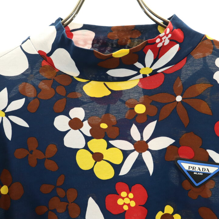 楽天市場】古着 PRADA プラダ イタリア製 花柄 長袖 モックネック T 