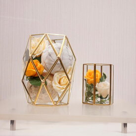 【中古】フラワーベース 花瓶 2個セット 造花付き 北欧 モダン モデルルーム展示品 オブジェ【値下げ交渉可能】