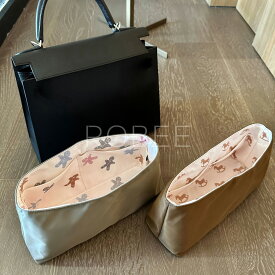 バッグインバッグ エルメス Hermes Kelly 25/28 対応 軽量 自立 チャック付き 小さめ 大きめ バッグの中 整理 整頓 通勤 旅行バッグ 防水 水洗可能