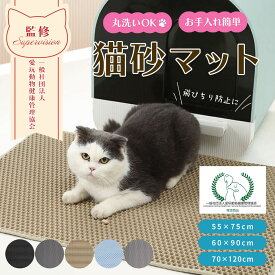 猫砂マット 猫 トイレマット 猫砂取りマット 飛び散り防止 二重構造 砂取りマット 飛び散り防止 大判 大型 大きい 猫 ねこ 掃除 簡単 二重構造 トイレ用品 猫砂キャッチャー おしっこ 防水 消臭 ネコ ねこ