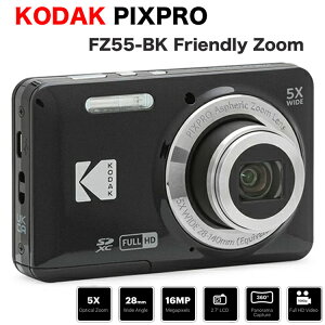 KODAK(R_bN) FZ55 BK fW^J PIXPRO Friendly Zoom fWJ sNXv FZ55-BK ubN wY[