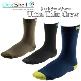 DexShell デクシェル 防水ソックス ウルトラシンクルー Ultra Thin Crew 防水靴下 防水 透湿 三層構造 デックスシェル バンブーレーヨン ソックス 登山 アウトドア 雨の日 ビジネス
