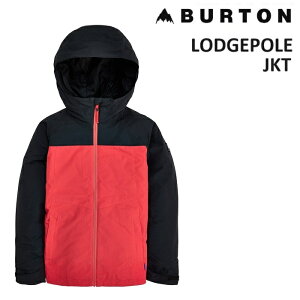 23-24 BURTON BOYS LODGEPOLE 2L JACKET o[g bW|[ WPbg TRUE BLACK / TOMATO EGA LbY Xm[{[h {Ki
