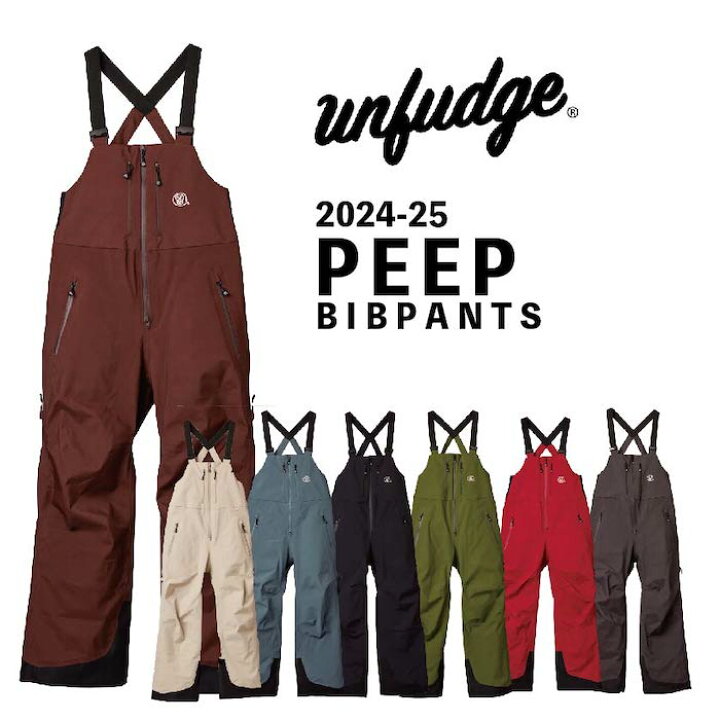 楽天市場】24-25 UNFUDGE アンファッジ PEEP BIB PANTS ピープ ビブ  