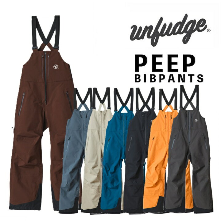 楽天市場】25-26 UNFUDGE アンファッジ PEEP BIB PANTS ピープ ビブ  