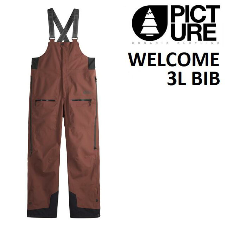 楽天市場】23-24 PICTURE ピクチャー WELCOME 3L BIB PANTS ウェルカム 