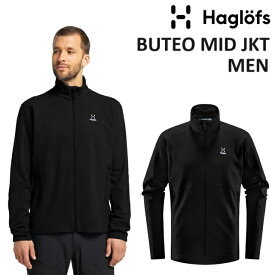 23-24 HAGLOFS BUTEO MID JACKET MEN ホグロフス ブテオ ミッド ジャケット メンズ [TRUE BLACK] フリース インナー スノーボード スキー