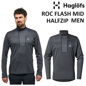 HAGLOFS ROC FLASH MID HALFZIP MEN �z�O���t�X ���b�N �t���b�V�� �~�b�h �n�[�t�W�b�v �����Y [MAGNETITE] �C���i�[ �X�m�[�{�[�h �X�L�[