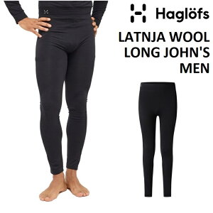 24-25 HAGLOFS LATNJA WOOL LONG JOHN'S MEN zOtX eBj E[ eBj E[ O WY Y [TRUE BLACK] x[XC[ Ci[ Xm[{[h XL[