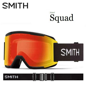 23-24 SMITH スミス SQUAD スカッド BLACK / CP EVERYDAY RED MIRROR クロマポップレンズ ゴーグル スノーボード ジャパンフィット 日本正規品
