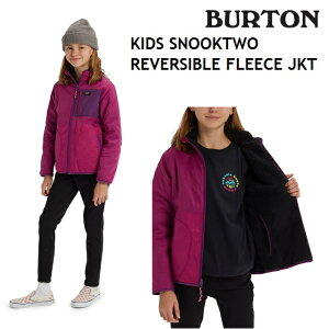 BURTON KIDS SNOOKTWO REVERSIBLE FLEECE JACKET �o�[�g�� ���o�[�V�u�� �t���[�X �W���P�b�g�L�b�Y �C���i�[ FUCHSIA / TRUE BLACK �X�m�[�{�[�h ���{���K�i