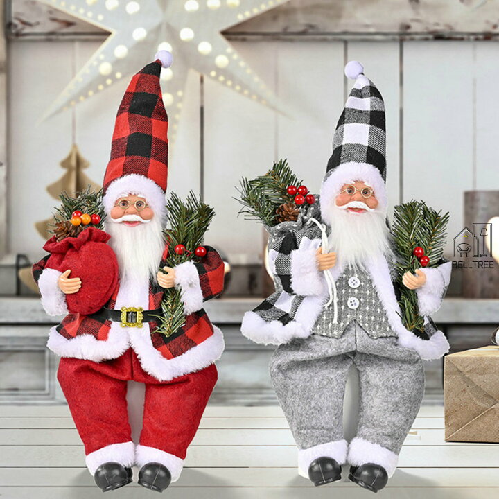 楽天市場】クリスマス 飾り 本格2点セット サンタクロース 人形 サンタ  