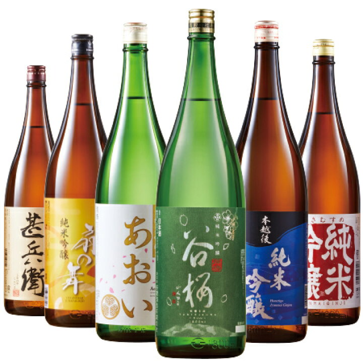 楽天市場】日本酒 純米吟醸 特割 全国 6酒蔵 飲み比べセット 一升瓶  