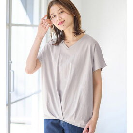 Tシャツ 綿100％ゆったり裾タックTシャツ(M～7L-8L) ベルーナ belluna 40代 50代 60代 ミセス 大人 ファッション レディース Viola e Viola ヴィオラ 夏 夏服 トップス シャツ