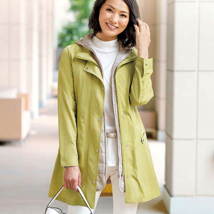 楽天市場 ハーフコート 3l 4l 5l はっ水 花粉対策中わたベスト付３ｗａｙコート 3l 5l ベルーナ Belluna 40代 50代 60代 ミセス 大人 ファッション ハーフ コート アウター 羽織 スプリングコート コート レディース 大きいサイズ 紫外線対策 Uv対策 ベルーナ