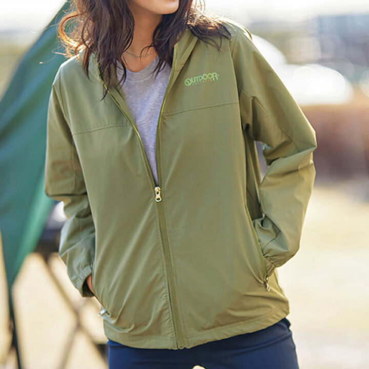 楽天市場 クーポン配布中 アウトレット ブルゾン3l ｏｕｔｄｏｏｒ ｐｒｏｄｕｃｔｓ ウィンドブレーカー ベルーナ ラナン Ranan 40代 50代 60代 レディース ミセス 大人 ファッション プチプラ アウター 羽織 在庫処分 在庫限り ベルーナ