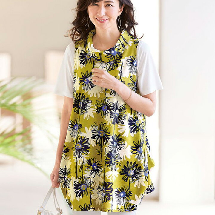 楽天市場 最大1000円offクーポン配布中 チュニック M L Ll 花柄プリントコクーンチュニック M Ll ベルーナ Belluna 40代 50代 60代 レディース ミセス 大人 ファッション 夏 シャツ ブラウス ベルーナ