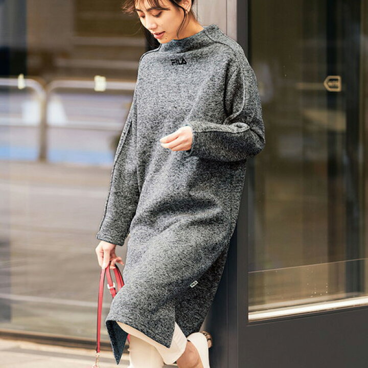 楽天市場 ニットワンピース M L Ll 3l ｆｉｌａ ニットフリースボトルネックワンピース M 3l ベルーナ 30代 40代 50代 ミセス 大人 大人可愛い ファッション レディース ラナン Ranan 秋 秋服 ニット ワンピース ベルーナ