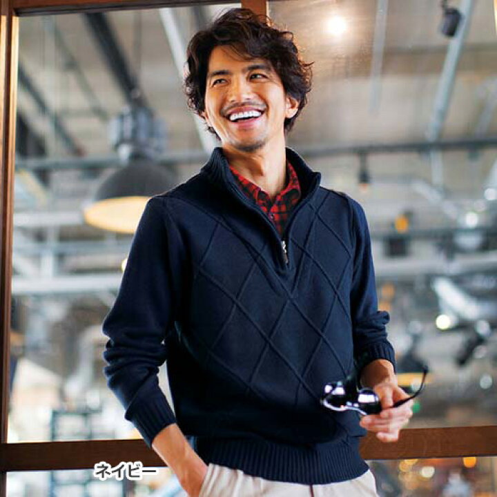 楽天市場 ニットプルオーバー3lフェイクレイヤード２枚襟ハーフジップ ベルーナ 40代 50代 60代 メンズ 紳士 大人 メンズファッション ベルーナフォーメン メンズ 秋 秋服 ニットプルオーバートップス 父の日 ギフト ベルーナ