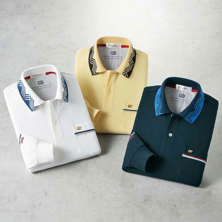 楽天市場 ポロシャツ S M L Ll 3l ゴールデンベア 衿デザインポロシャツ S 3l ベルーナ Belluna 40代 50代 60代 メンズ 紳士 大人 メンズファッション メンズライフ 春服 シャツ 長袖 ベルーナ