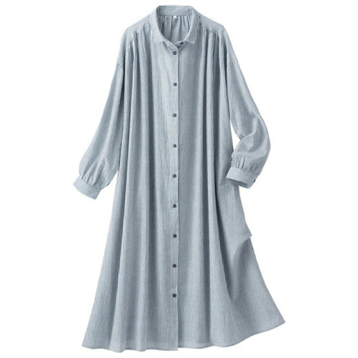 楽天市場 ワンピース M L Ll ３点セット ゆったりシャツワンピース３点セット M Ll ベルーナ 40代 50代 60代 インナーコレクション レディース ミセス 大人 ファッション 春 大人 体型カバー 大きいサイズ ベルーナ