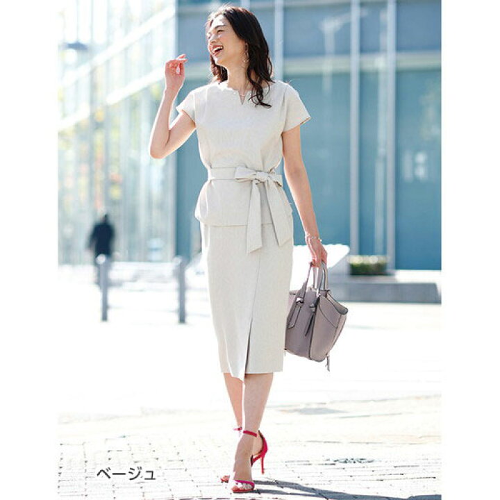 楽天市場 ワンピース M L Ll 3l 新色追加 洗える 麻調素材女っぷりセットアップ M 3l ベルーナ 40代 50代 60代 レディース ファッション レディース ミセス 大人 夏 夏服 Ranan ラナン 大きいサイズ 大人 おしゃれ 半袖 ベルーナ