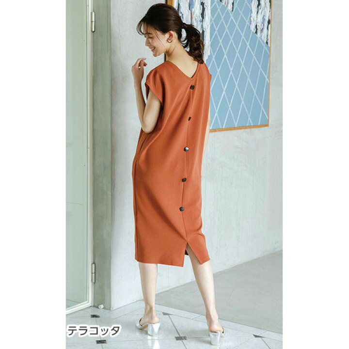 楽天市場 ワンピース M L Ll 選べる５色 ２ｗａｙ バックボタン織柄ワンピース M Ll ベルーナ 40代 50代 60代 レディースファッション レディース ミセス 大人 夏 夏服 Ranan ラナン 大人 おしゃれ ベルーナ