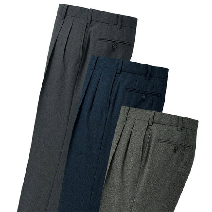 楽天市場 スラックス 76cm 79cm cm 85cm cm 91cm 94cm 97cm ウエスト100cm ３本組 裾上げ済サマーコンビネーションスラックス ウエスト76cm ウエスト100cm ベルーナ 40代 50代 60代 メンズ 紳士 メンズファッション メンズライフ 夏服 パンツ ズボン ビジネス