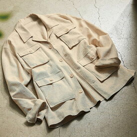 シャツ ＜THE　SHOP　TK＞麻入りレーヨンシャツジャケット(M～LL) ベルーナ ベルーナフォーメン 40代 50代 60代 メンズ 紳士 大人 ファッション トップス