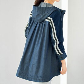 Belluna（ベルーナ） ジャケット 後ろ姿がかわいい切替フードジャケット(3L～5L) レディースファッション ミセス 大人 大きいサイズ アウター 羽織 コート 40代 50代