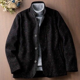 ジャケット 季節の変わりめツイード調ジャケット(S～3L) ベルーナ 40代 50代 60代 メンズ 紳士 大人 メンズファッション メンズライフ アウター 羽織り あったか