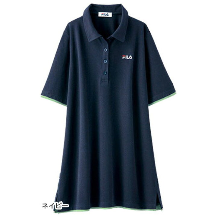 楽天市場】チュニック ＜FILA＞配色使いポロチュニック(M〜LL 