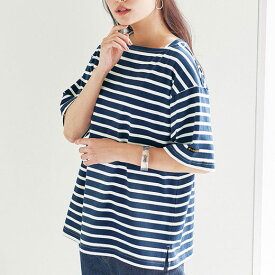 Tシャツ しっかり素材のボーダーTシャツ(3L～5L) レディースファッション ミセス 大人 トップス シャツ 40代 50代 Belluna ベルーナ