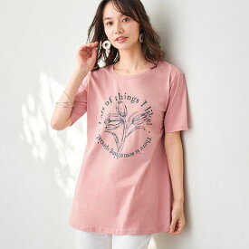 Tシャツ 綿100％プリントTシャツ(M～5L) ベルーナ belluna 40代 50代 60代 ミセス 大人 ファッション レディース 夏 夏服 トップス シャツ