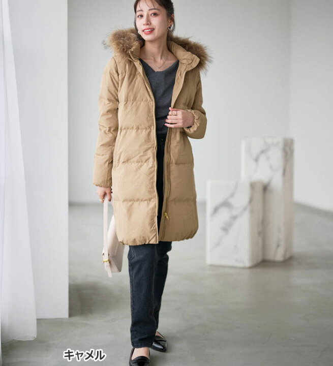 美品】viola 2way ダウンコート ラクーンファー付き コクーン M 