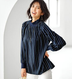 ＼まとめ買い最大2000円OFFクーポン／ブラウス レディース 【新色追加】衿＆袖ニット使い美人顔ブラウス ベルーナ belluna 2026春 M〜5L