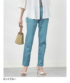 【期間限定：2519円→2267円！】パンツ レディース 冷感 大きいサイズ きれいめ ズボン ゆったり 夏 涼しい サラリ 速乾 綿サテン ストレッチ 接触冷感 ひんやり 吸汗速乾機 UV対策 カラーパンツ ストレッチ 2026夏 belluna ベルーナ S 股下64cm-5L 股下74cm 26su