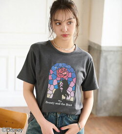 ＼まとめ買いクーポン配布中！／チュニック レディース ＜Disney＞キャラクタープリントヴィンテージ風Tシャツ 2026夏 ベルーナ belluna M-3L