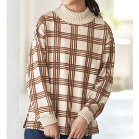 ＼まとめ買い最大2000円OFFクーポン／ニット レディース トップス トレーナー まるで着る毛布！静電防止付裏ファーニットリブトレーナー(M〜LL) ベルーナ Belluna 40代 50代 60代 ミセス 大人 秋 秋服 楽ちん 大きいサイズ