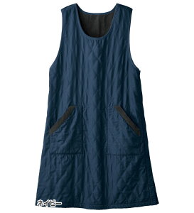 エプロン M-L LL-3L 4L-5L 新・裏フリースあったかキルトエプロン(M-L〜4L-5L) ベルーナ belluna 40代 50代 60代 ミセス 大人 レディース カフェ 保育士 料理 家庭