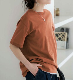 Tシャツ レディース シャツ 半袖 ゆったり 綿100% 無地 ロゴ 体型カバー ヒンヤリ シンプル ゆったり 大人顔サマ見え 接触冷感 UVカット 2026夏 belluna ベルーナ S-5L 26su