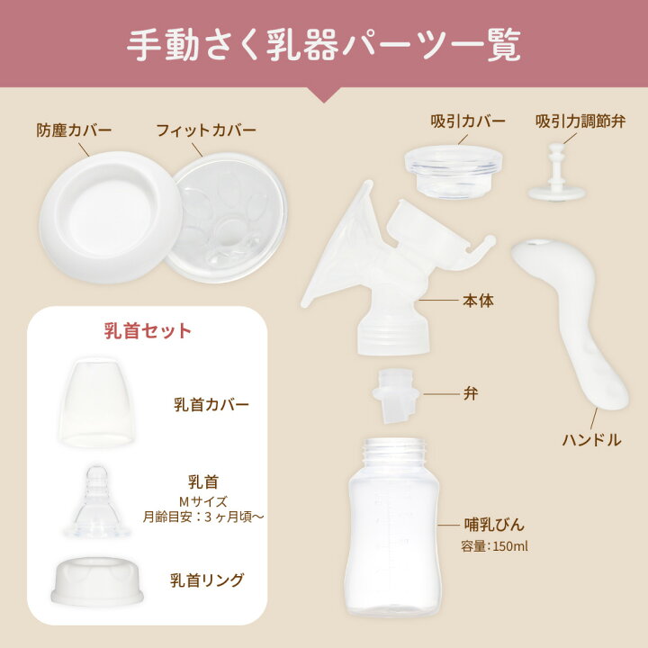 楽天市場】手動さく乳器 YW-188 izxi いつくし UFsmile 手動 手動搾乳 