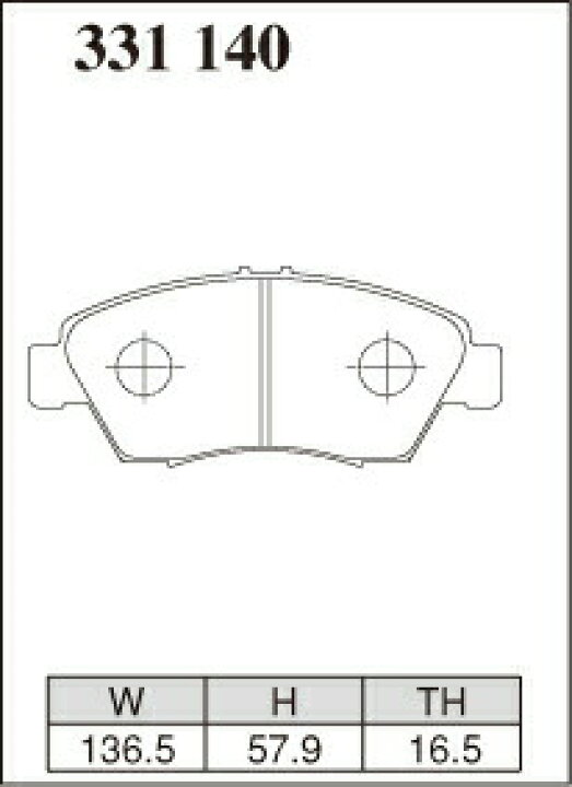 楽天市場】ディクセル シビック EG5 ブレーキパッド フロント左右 