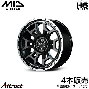 MID �i�C�g���p���[H6�X���b�O �n�C�G�[�X 200�n �A���~�z�C�[�� 4�{(16×6.5J 6-139.7 +38 �Z�~�O���X�K�����^/�t�����WDC/�������@�[���C�|���b�V��)�}���J NITRO POWER H6 SLUG