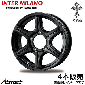�C���^�[�~���m �N���X�t�B�[���h �� �W���j�[ JB64W �A���~�z�C�[�� 4�{(16×5.5J 5-139.7 +22 �u���b�N)INTER MILANO X-FIELD �� �z�C�[���P��