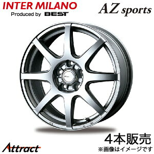 �C���^�[�~���m AZ�X�|�[�c LX-8 MPV LY3P �A���~�z�C�[�� 4�{(18×7.5J 5-114.3 +48 �N���[���V���o�[)INTER MILANO AZ sports LX-8 �z�C�[���P��