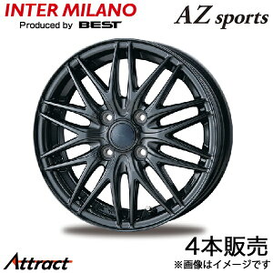 �C���^�[�~���m AZ�X�|�[�c ML-10 �f�C�Y B4#W �A���~�z�C�[�� 4�{(15×4.5J 4-100 +45 �_�[�N�O���[���^���b�N)INTER MILANO AZ sports ML-10 �z�C�[���P��
