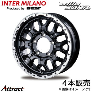 �C���^�[�~���m �}�b�g�o�[�� XR-800M �W���j�[�V�G�� JB74W �A���~�z�C�[�� 4�{(16×5.5J 5-139.7 +0 �}�b�g�u���b�N/�����|���b�V��)INTER MILANO MUD BAHN XR-800M �z�C�[���P��